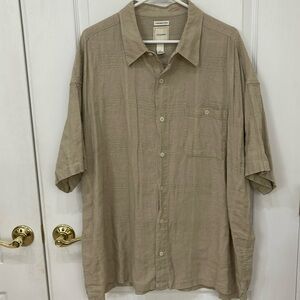 Saddlebred washable linen 3X Men’s button down top